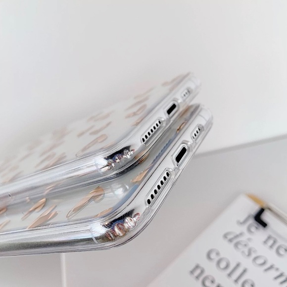 Gold Heart Love Clear Electroplate iPhone Case - Picture 4 of 4